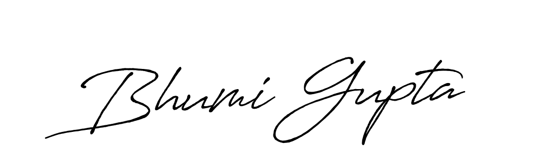 How to make Bhumi Gupta signature? Antro_Vectra_Bolder is a professional autograph style. Create handwritten signature for Bhumi Gupta name. Bhumi Gupta signature style 7 images and pictures png