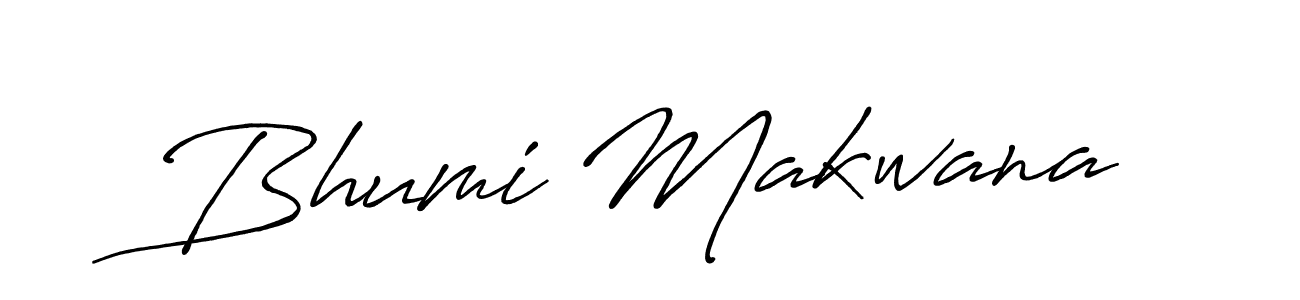Bhumi Makwana stylish signature style. Best Handwritten Sign (Antro_Vectra_Bolder) for my name. Handwritten Signature Collection Ideas for my name Bhumi Makwana. Bhumi Makwana signature style 7 images and pictures png