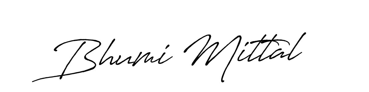 Also we have Bhumi Mittal name is the best signature style. Create professional handwritten signature collection using Antro_Vectra_Bolder autograph style. Bhumi Mittal signature style 7 images and pictures png