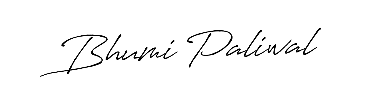 Also we have Bhumi Paliwal name is the best signature style. Create professional handwritten signature collection using Antro_Vectra_Bolder autograph style. Bhumi Paliwal signature style 7 images and pictures png