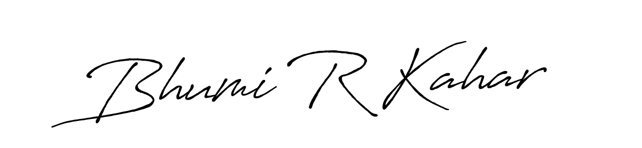 Similarly Antro_Vectra_Bolder is the best handwritten signature design. Signature creator online .You can use it as an online autograph creator for name Bhumi R Kahar. Bhumi R Kahar signature style 7 images and pictures png