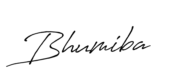 Create a beautiful signature design for name Bhumiba. With this signature (Antro_Vectra_Bolder) fonts, you can make a handwritten signature for free. Bhumiba signature style 7 images and pictures png