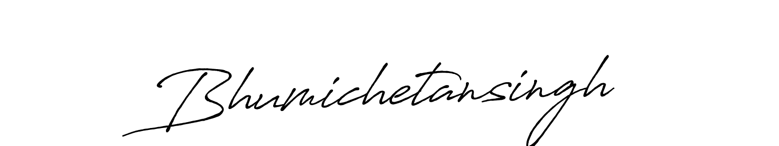 Create a beautiful signature design for name Bhumichetansingh. With this signature (Antro_Vectra_Bolder) fonts, you can make a handwritten signature for free. Bhumichetansingh signature style 7 images and pictures png