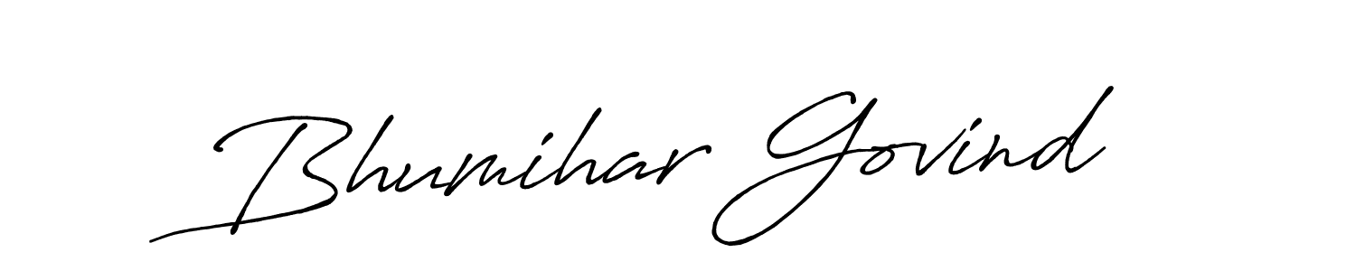 Antro_Vectra_Bolder is a professional signature style that is perfect for those who want to add a touch of class to their signature. It is also a great choice for those who want to make their signature more unique. Get Bhumihar Govind name to fancy signature for free. Bhumihar Govind signature style 7 images and pictures png