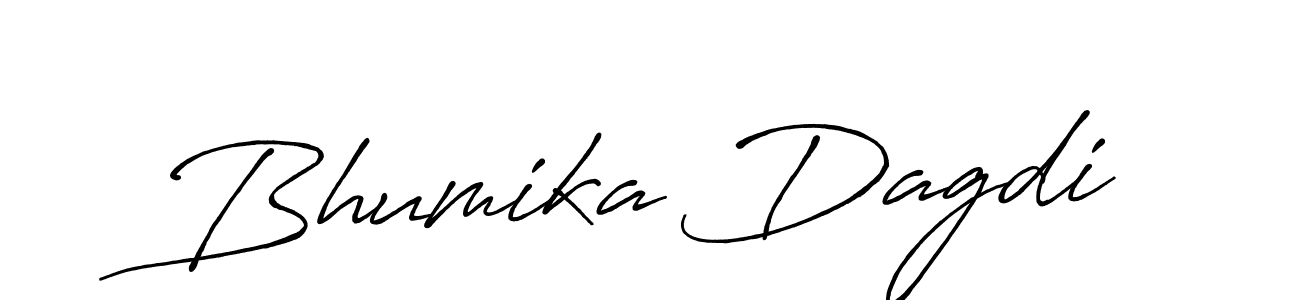 Create a beautiful signature design for name Bhumika Dagdi. With this signature (Antro_Vectra_Bolder) fonts, you can make a handwritten signature for free. Bhumika Dagdi signature style 7 images and pictures png