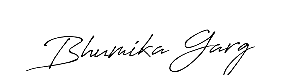 Bhumika Garg stylish signature style. Best Handwritten Sign (Antro_Vectra_Bolder) for my name. Handwritten Signature Collection Ideas for my name Bhumika Garg. Bhumika Garg signature style 7 images and pictures png