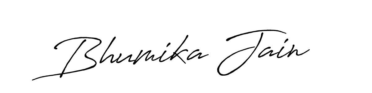 Similarly Antro_Vectra_Bolder is the best handwritten signature design. Signature creator online .You can use it as an online autograph creator for name Bhumika Jain. Bhumika Jain signature style 7 images and pictures png