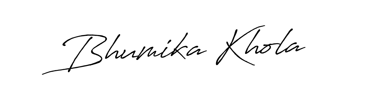 if you are searching for the best signature style for your name Bhumika Khola. so please give up your signature search. here we have designed multiple signature styles  using Antro_Vectra_Bolder. Bhumika Khola signature style 7 images and pictures png