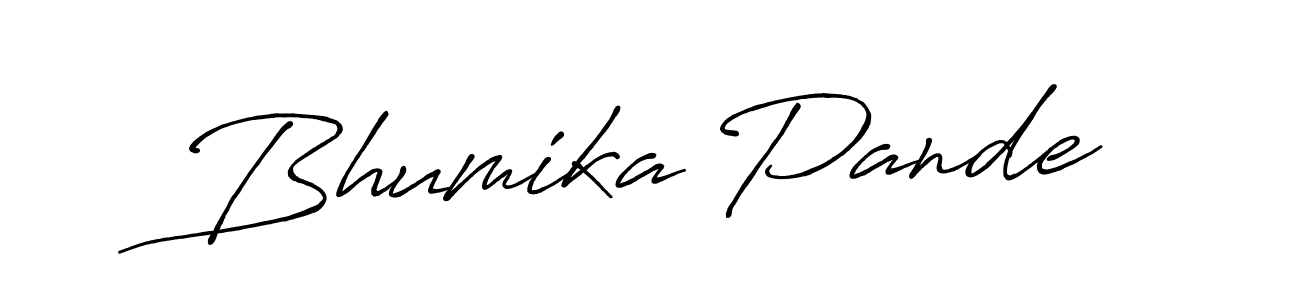 It looks lik you need a new signature style for name Bhumika Pande. Design unique handwritten (Antro_Vectra_Bolder) signature with our free signature maker in just a few clicks. Bhumika Pande signature style 7 images and pictures png