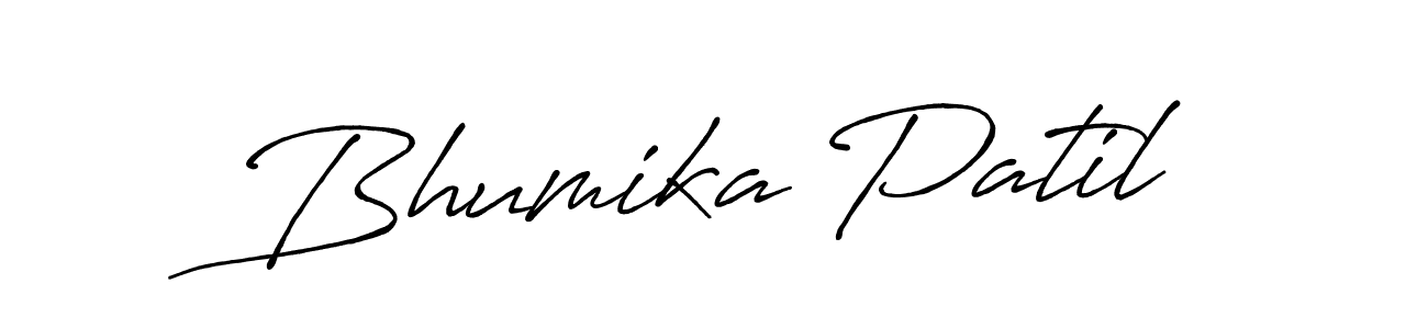 Make a beautiful signature design for name Bhumika Patil. With this signature (Antro_Vectra_Bolder) style, you can create a handwritten signature for free. Bhumika Patil signature style 7 images and pictures png