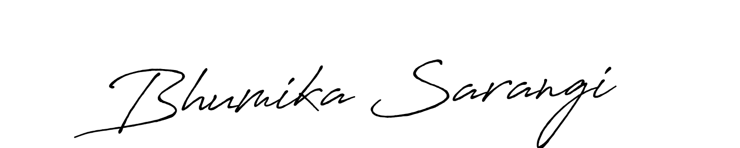 Design your own signature with our free online signature maker. With this signature software, you can create a handwritten (Antro_Vectra_Bolder) signature for name Bhumika Sarangi. Bhumika Sarangi signature style 7 images and pictures png