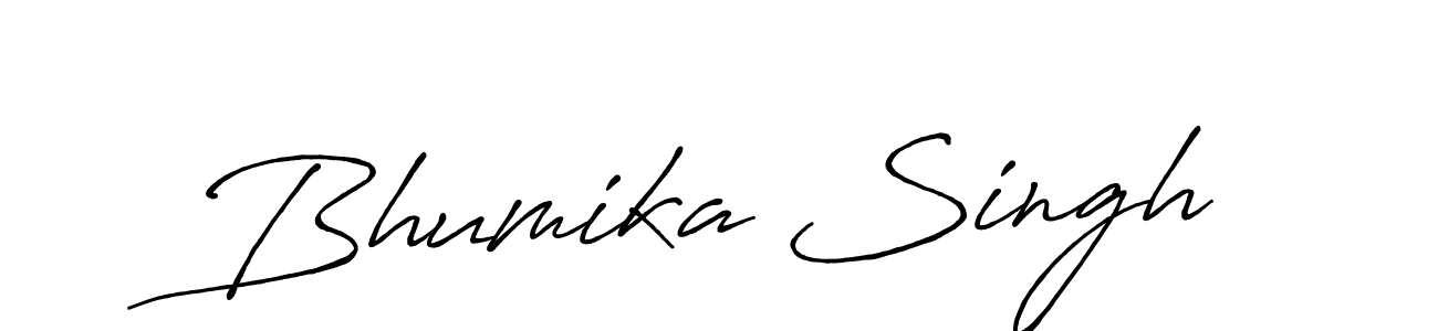 You should practise on your own different ways (Antro_Vectra_Bolder) to write your name (Bhumika Singh) in signature. don't let someone else do it for you. Bhumika Singh signature style 7 images and pictures png