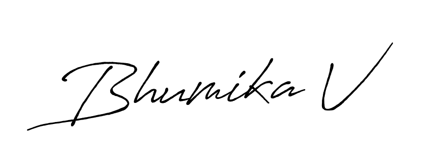 Once you've used our free online signature maker to create your best signature Antro_Vectra_Bolder style, it's time to enjoy all of the benefits that Bhumika V name signing documents. Bhumika V signature style 7 images and pictures png