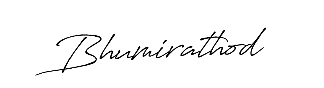 Use a signature maker to create a handwritten signature online. With this signature software, you can design (Antro_Vectra_Bolder) your own signature for name Bhumirathod. Bhumirathod signature style 7 images and pictures png