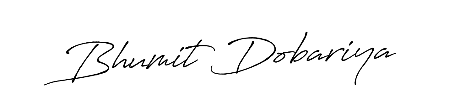 Bhumit Dobariya stylish signature style. Best Handwritten Sign (Antro_Vectra_Bolder) for my name. Handwritten Signature Collection Ideas for my name Bhumit Dobariya. Bhumit Dobariya signature style 7 images and pictures png