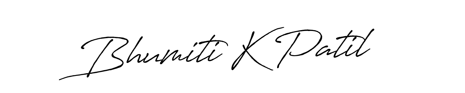 How to make Bhumiti K Patil signature? Antro_Vectra_Bolder is a professional autograph style. Create handwritten signature for Bhumiti K Patil name. Bhumiti K Patil signature style 7 images and pictures png