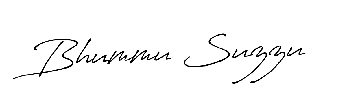 Create a beautiful signature design for name Bhummu Suzzu. With this signature (Antro_Vectra_Bolder) fonts, you can make a handwritten signature for free. Bhummu Suzzu signature style 7 images and pictures png