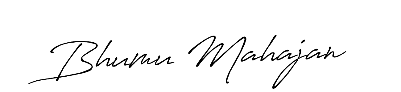 Similarly Antro_Vectra_Bolder is the best handwritten signature design. Signature creator online .You can use it as an online autograph creator for name Bhumu Mahajan. Bhumu Mahajan signature style 7 images and pictures png