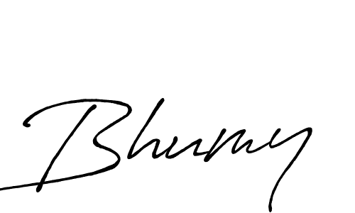 Make a beautiful signature design for name Bhumy. With this signature (Antro_Vectra_Bolder) style, you can create a handwritten signature for free. Bhumy signature style 7 images and pictures png