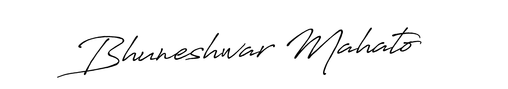 Create a beautiful signature design for name Bhuneshwar Mahato. With this signature (Antro_Vectra_Bolder) fonts, you can make a handwritten signature for free. Bhuneshwar Mahato signature style 7 images and pictures png