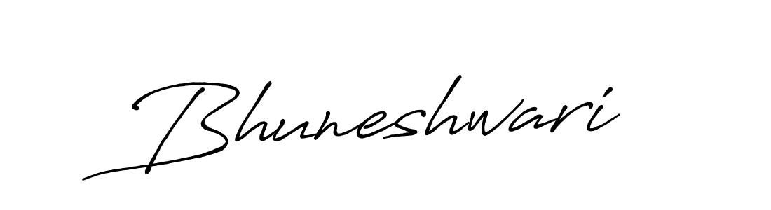 Make a beautiful signature design for name Bhuneshwari. With this signature (Antro_Vectra_Bolder) style, you can create a handwritten signature for free. Bhuneshwari signature style 7 images and pictures png