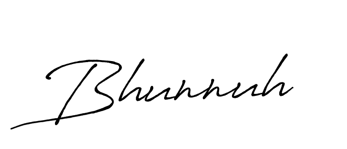 How to make Bhunnuh name signature. Use Antro_Vectra_Bolder style for creating short signs online. This is the latest handwritten sign. Bhunnuh signature style 7 images and pictures png