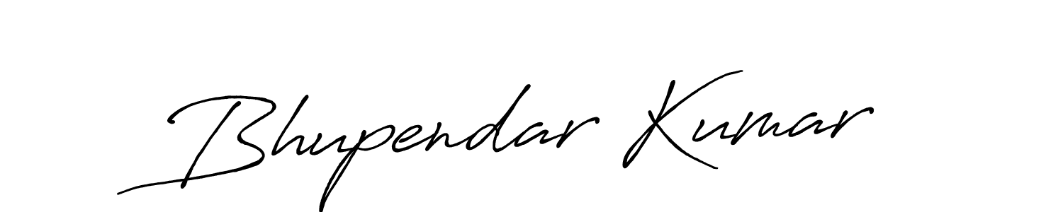 How to make Bhupendar Kumar name signature. Use Antro_Vectra_Bolder style for creating short signs online. This is the latest handwritten sign. Bhupendar Kumar signature style 7 images and pictures png