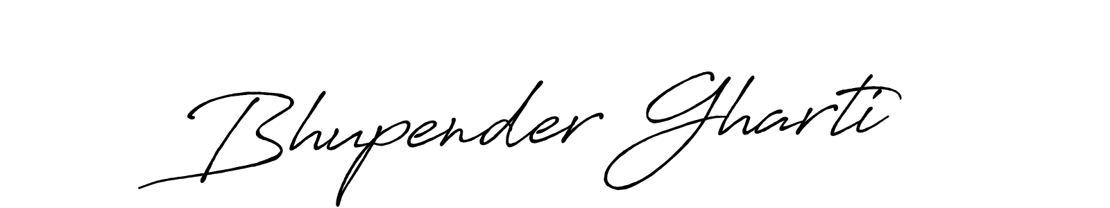 Create a beautiful signature design for name Bhupender Gharti. With this signature (Antro_Vectra_Bolder) fonts, you can make a handwritten signature for free. Bhupender Gharti signature style 7 images and pictures png