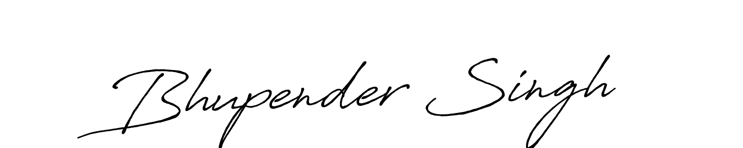 Create a beautiful signature design for name Bhupender Singh. With this signature (Antro_Vectra_Bolder) fonts, you can make a handwritten signature for free. Bhupender Singh signature style 7 images and pictures png