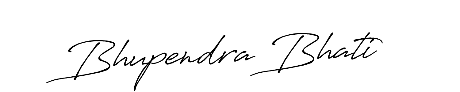 Create a beautiful signature design for name Bhupendra Bhati. With this signature (Antro_Vectra_Bolder) fonts, you can make a handwritten signature for free. Bhupendra Bhati signature style 7 images and pictures png