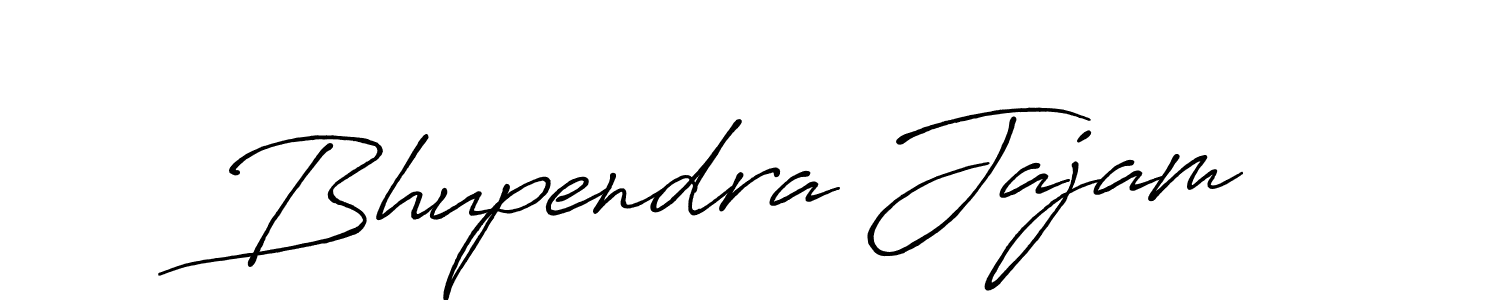 How to make Bhupendra Jajam name signature. Use Antro_Vectra_Bolder style for creating short signs online. This is the latest handwritten sign. Bhupendra Jajam signature style 7 images and pictures png