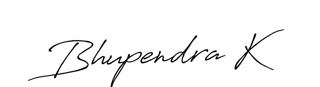 How to make Bhupendra K signature? Antro_Vectra_Bolder is a professional autograph style. Create handwritten signature for Bhupendra K name. Bhupendra K signature style 7 images and pictures png