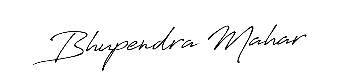 Bhupendra Mahar stylish signature style. Best Handwritten Sign (Antro_Vectra_Bolder) for my name. Handwritten Signature Collection Ideas for my name Bhupendra Mahar. Bhupendra Mahar signature style 7 images and pictures png