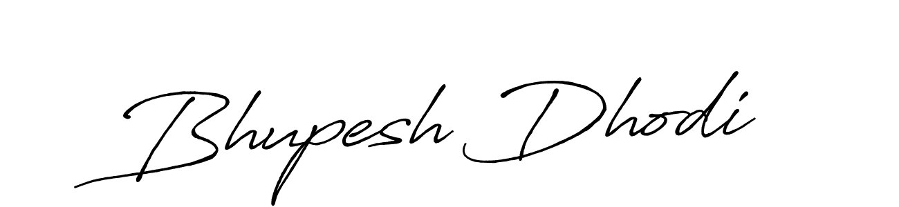 Create a beautiful signature design for name Bhupesh Dhodi. With this signature (Antro_Vectra_Bolder) fonts, you can make a handwritten signature for free. Bhupesh Dhodi signature style 7 images and pictures png