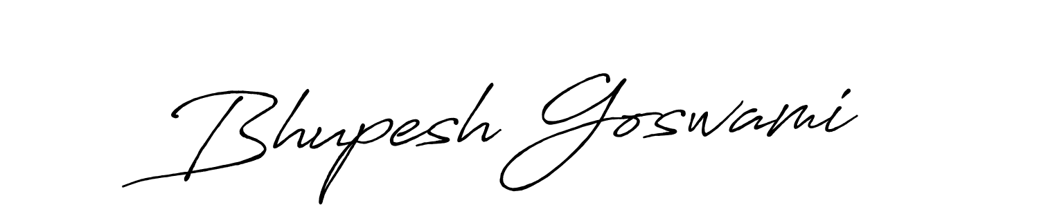 The best way (Antro_Vectra_Bolder) to make a short signature is to pick only two or three words in your name. The name Bhupesh Goswami include a total of six letters. For converting this name. Bhupesh Goswami signature style 7 images and pictures png