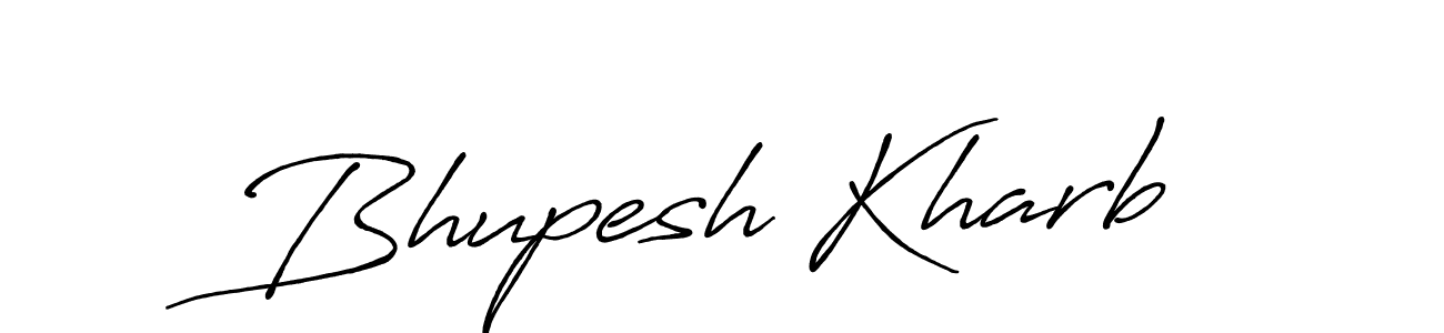 Make a beautiful signature design for name Bhupesh Kharb. With this signature (Antro_Vectra_Bolder) style, you can create a handwritten signature for free. Bhupesh Kharb signature style 7 images and pictures png