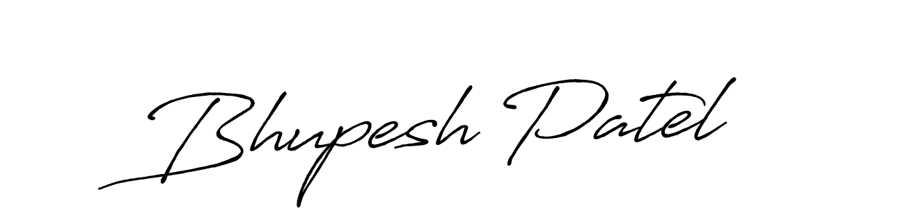 Create a beautiful signature design for name Bhupesh Patel. With this signature (Antro_Vectra_Bolder) fonts, you can make a handwritten signature for free. Bhupesh Patel signature style 7 images and pictures png