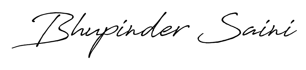 Elevate your brand with a stunning Bhupinder Saini eSignature. The Antro_Vectra_Bolder style provides a balanced, flowing aesthetic for everyday signing. Bhupinder Saini signature style 7 images and pictures png
