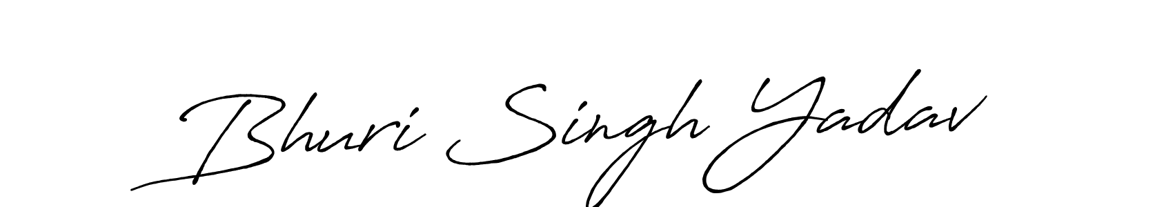 Create a beautiful signature design for name Bhuri Singh Yadav. With this signature (Antro_Vectra_Bolder) fonts, you can make a handwritten signature for free. Bhuri Singh Yadav signature style 7 images and pictures png