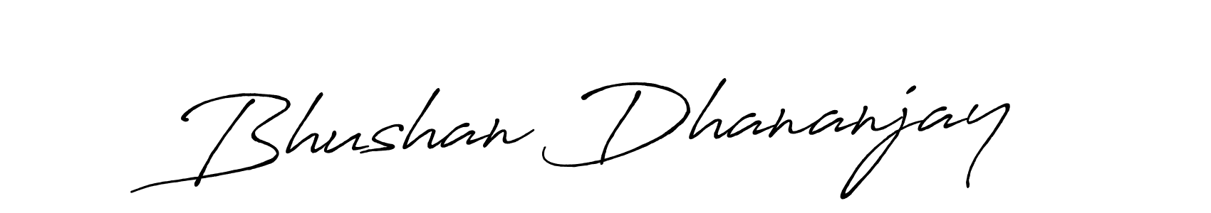 Use a signature maker to create a handwritten signature online. With this signature software, you can design (Antro_Vectra_Bolder) your own signature for name Bhushan Dhananjay. Bhushan Dhananjay signature style 7 images and pictures png