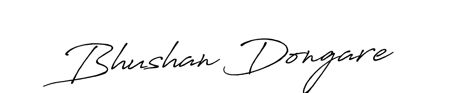 Create a beautiful signature design for name Bhushan Dongare. With this signature (Antro_Vectra_Bolder) fonts, you can make a handwritten signature for free. Bhushan Dongare signature style 7 images and pictures png