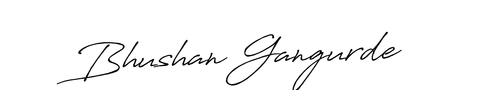 How to make Bhushan Gangurde signature? Antro_Vectra_Bolder is a professional autograph style. Create handwritten signature for Bhushan Gangurde name. Bhushan Gangurde signature style 7 images and pictures png