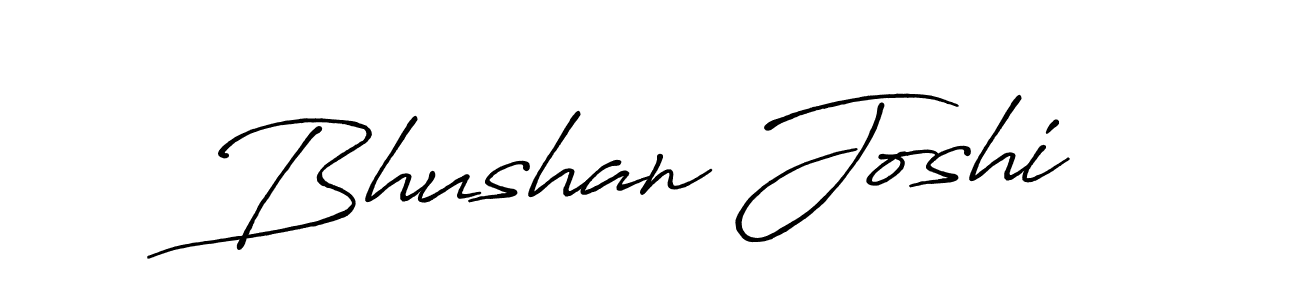 Bhushan Joshi stylish signature style. Best Handwritten Sign (Antro_Vectra_Bolder) for my name. Handwritten Signature Collection Ideas for my name Bhushan Joshi. Bhushan Joshi signature style 7 images and pictures png