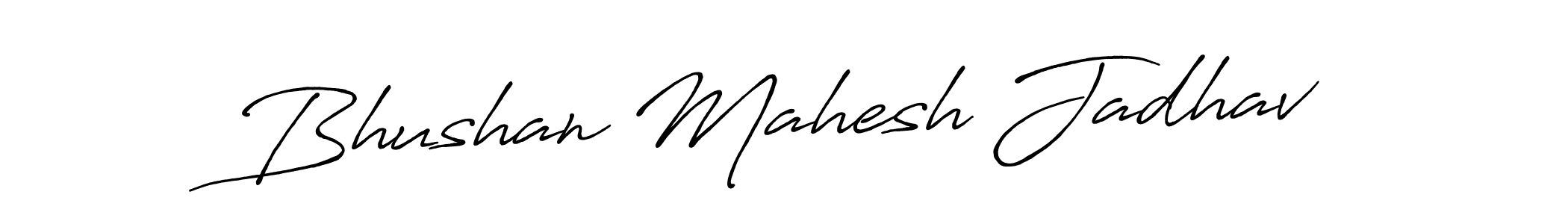 Bhushan Mahesh Jadhav stylish signature style. Best Handwritten Sign (Antro_Vectra_Bolder) for my name. Handwritten Signature Collection Ideas for my name Bhushan Mahesh Jadhav. Bhushan Mahesh Jadhav signature style 7 images and pictures png