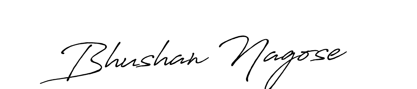 How to make Bhushan Nagose signature? Antro_Vectra_Bolder is a professional autograph style. Create handwritten signature for Bhushan Nagose name. Bhushan Nagose signature style 7 images and pictures png