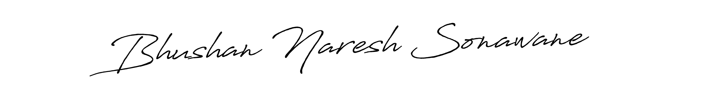 Make a beautiful signature design for name Bhushan Naresh Sonawane. With this signature (Antro_Vectra_Bolder) style, you can create a handwritten signature for free. Bhushan Naresh Sonawane signature style 7 images and pictures png