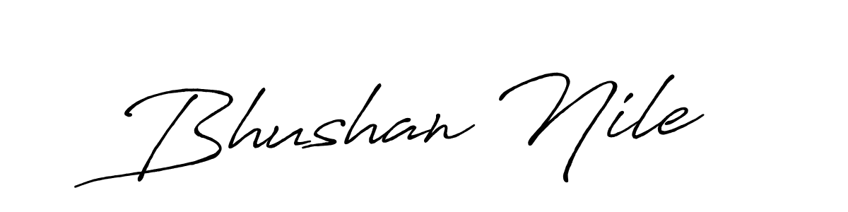 Use a signature maker to create a handwritten signature online. With this signature software, you can design (Antro_Vectra_Bolder) your own signature for name Bhushan Nile. Bhushan Nile signature style 7 images and pictures png