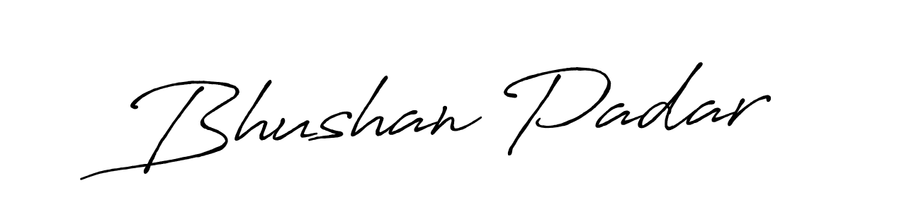 Create a beautiful signature design for name Bhushan Padar. With this signature (Antro_Vectra_Bolder) fonts, you can make a handwritten signature for free. Bhushan Padar signature style 7 images and pictures png