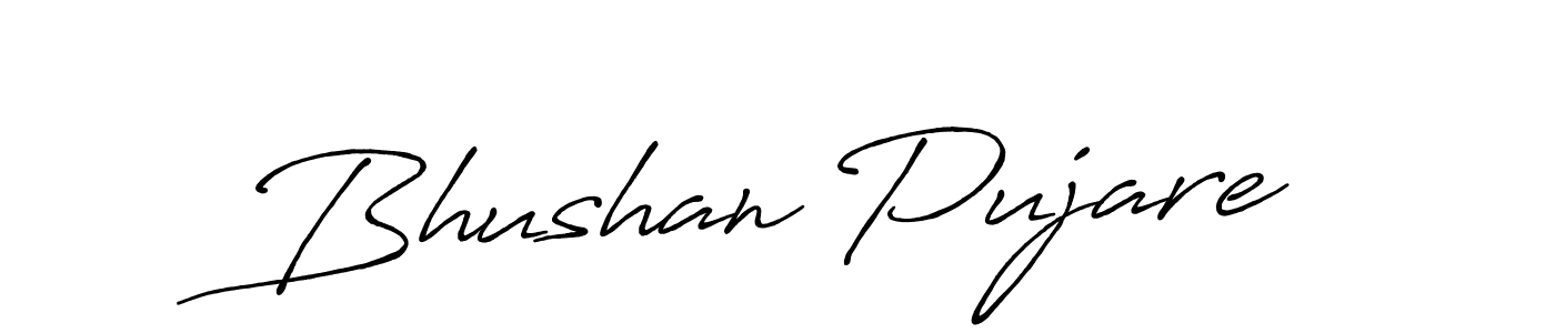 Make a beautiful signature design for name Bhushan Pujare. With this signature (Antro_Vectra_Bolder) style, you can create a handwritten signature for free. Bhushan Pujare signature style 7 images and pictures png