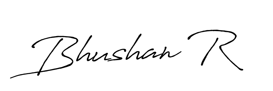 Create a beautiful signature design for name Bhushan R. With this signature (Antro_Vectra_Bolder) fonts, you can make a handwritten signature for free. Bhushan R signature style 7 images and pictures png